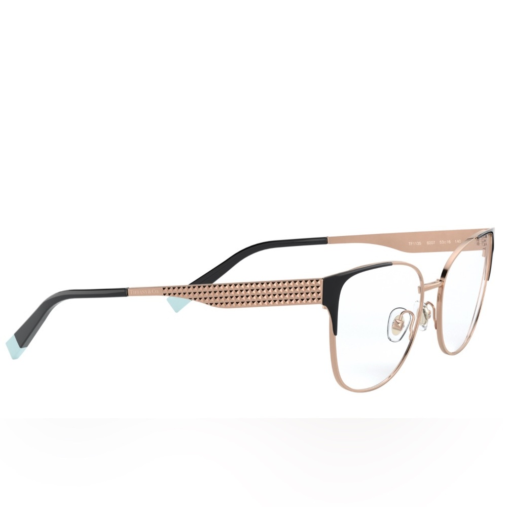 BNWT TIFFANY TF1135TF 1135 6007 BLACK & ROSE GOLD FULL RIM EYE FRAMES 140-53-16 - Picture 3 of 16